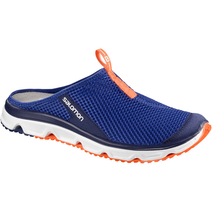 Salomon Singapore Mens Sandals - RX SLIDE 3.0 Navy/White | 76129-HCQU